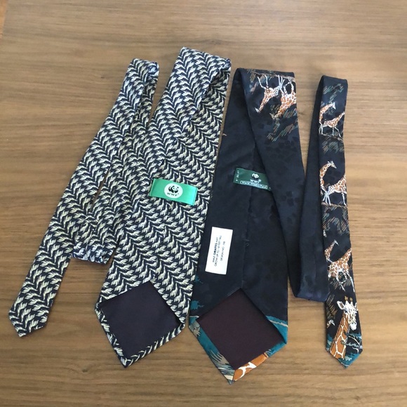 WWF (World Wildlife Fund) ties. Set of two - Picture 2 of 2